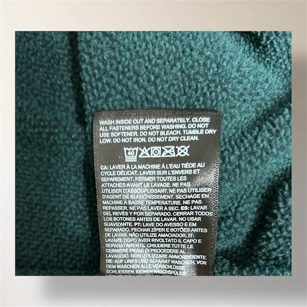The North Face Men’s XXL Green Textured Cap Rock Fleece 1/4 Zip Pullover Outdoor